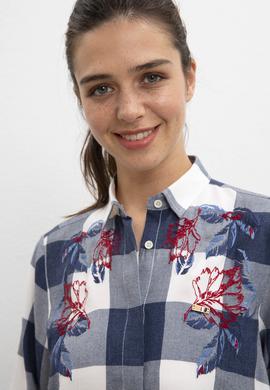 Kadın Lacivert Uzun Kollu Gömlek - 50207183003