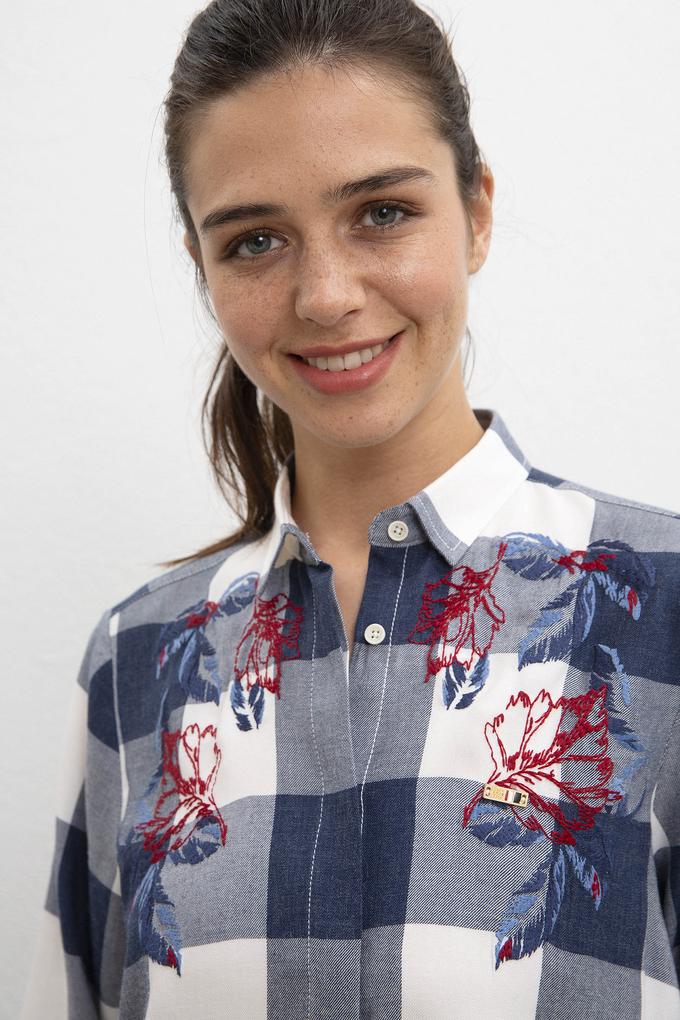 Kadın Lacivert Uzun Kollu Gömlek