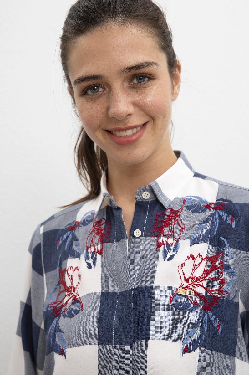 Kadın Lacivert Uzun Kollu Gömlek