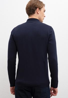 Erkek Lacivert  Triko Hırka Basic - 50207712025