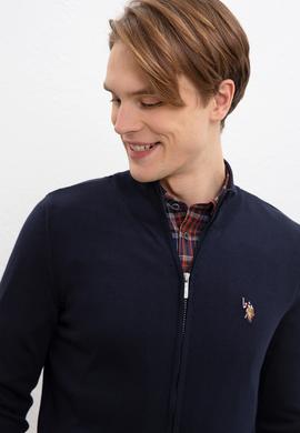 Erkek Lacivert  Triko Hırka Basic - 50207712025