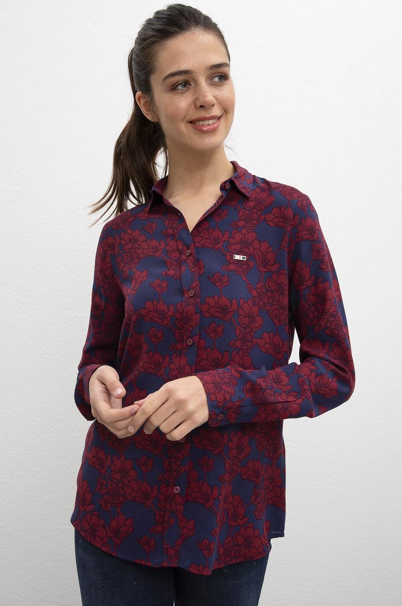 Kadın Bordo Gömlek