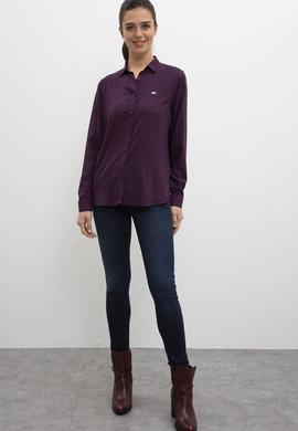 Kadın Bordo Gömlek - 50207954005