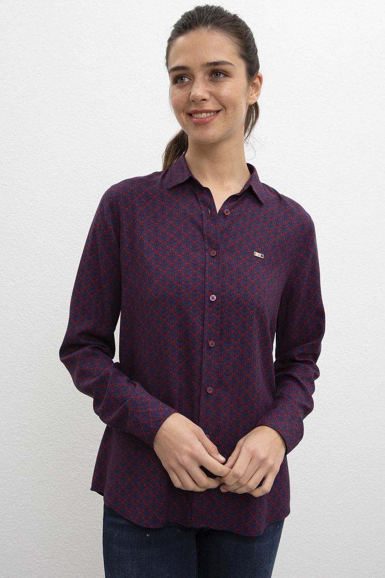 Kadın Bordo Gömlek