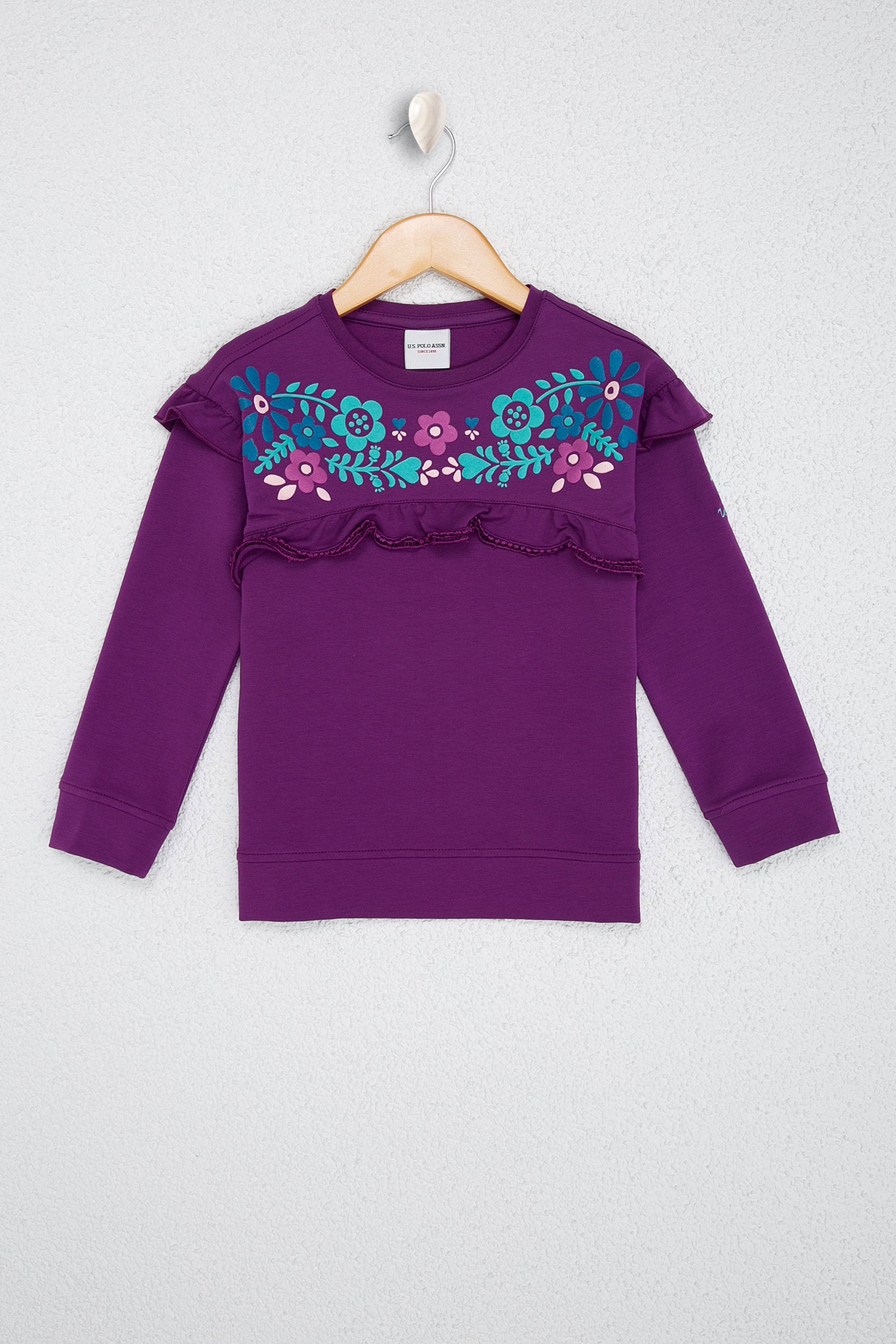 Kız Çocuk Pembe Sweatshirt - Image 1