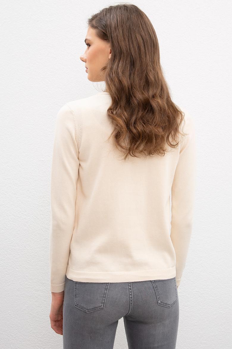 Kadın Beyaz Hırka - 50206446053