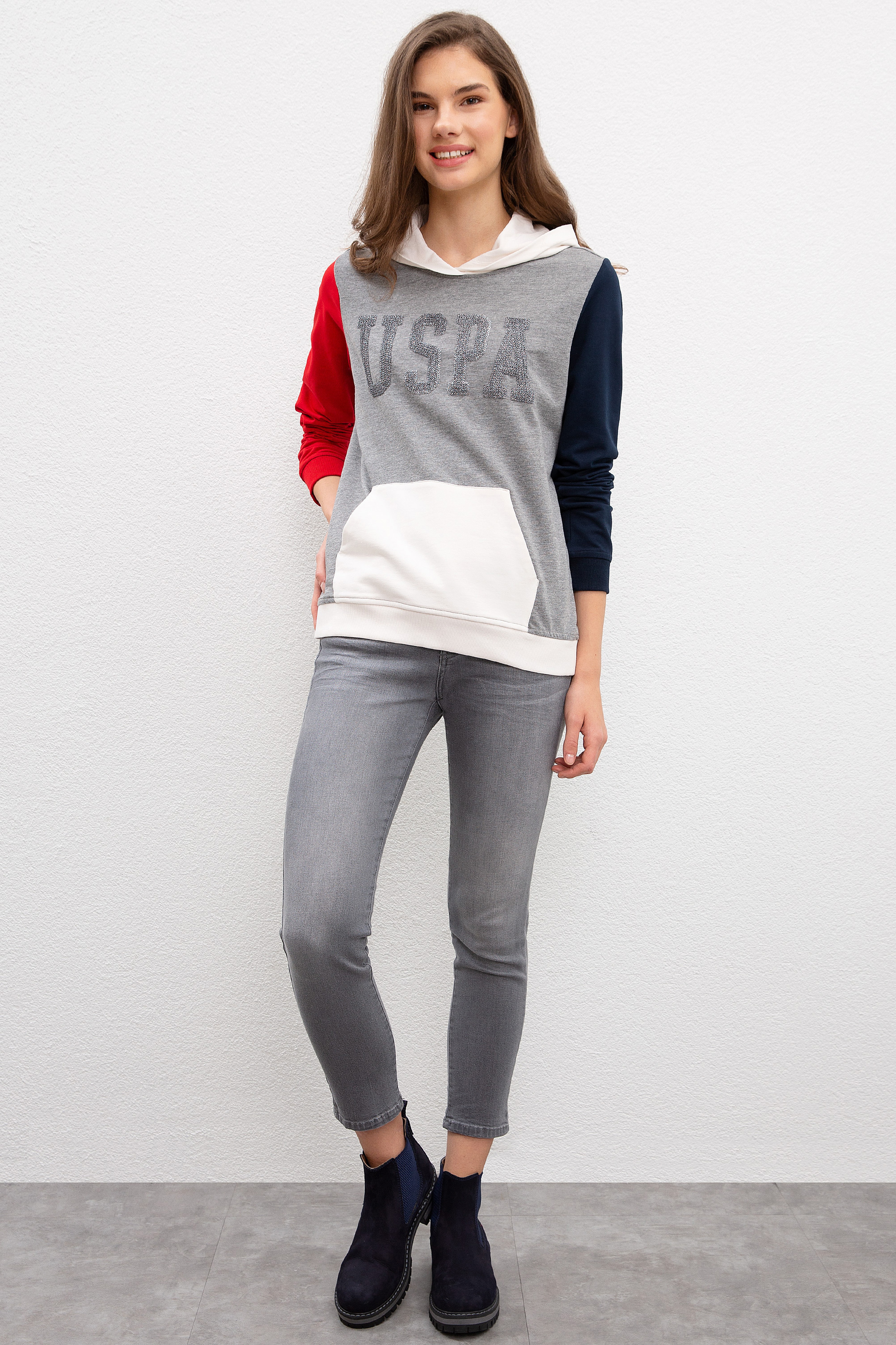 Kadın Gri Sweatshirt