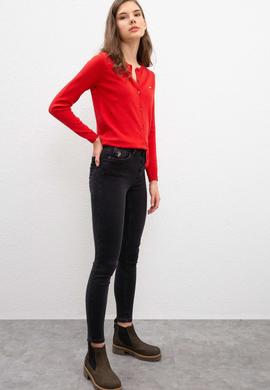 Kadın Mavi Denim Pantolon - 50208243007