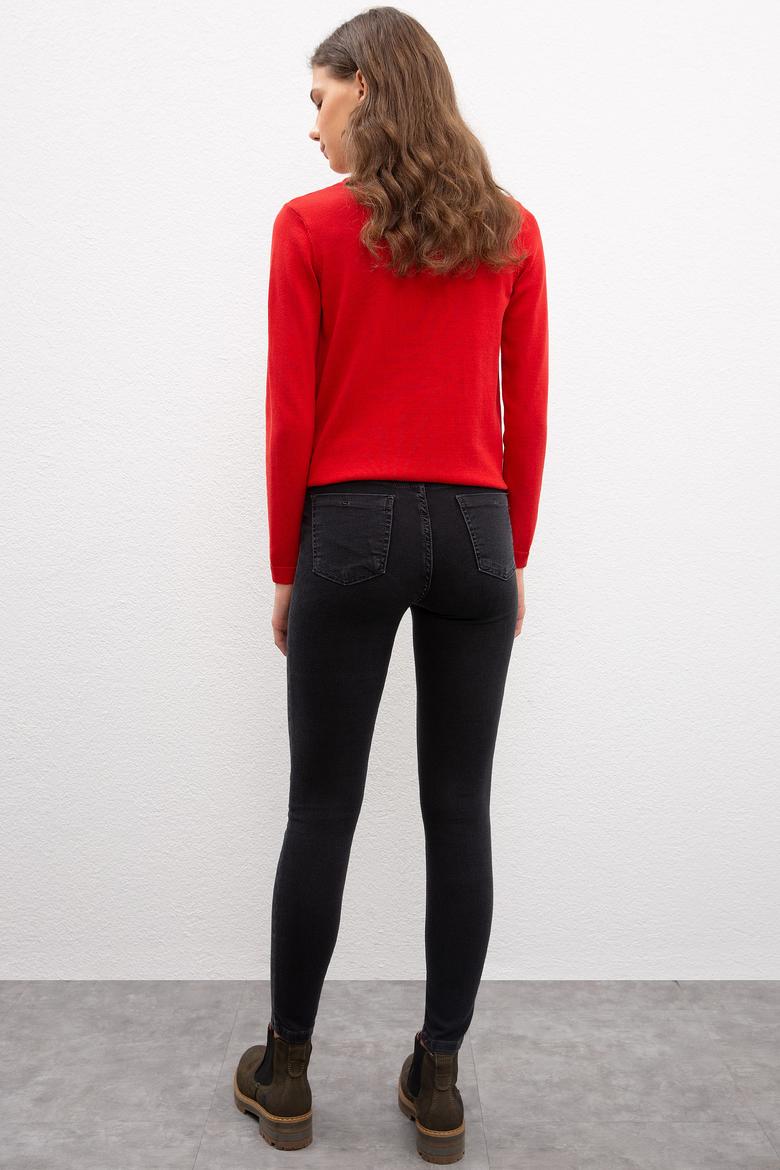 Kadın Mavi Denim Pantolon - 50208243007