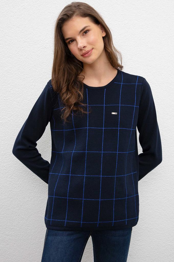 Kadın Lacivert Triko Kazak