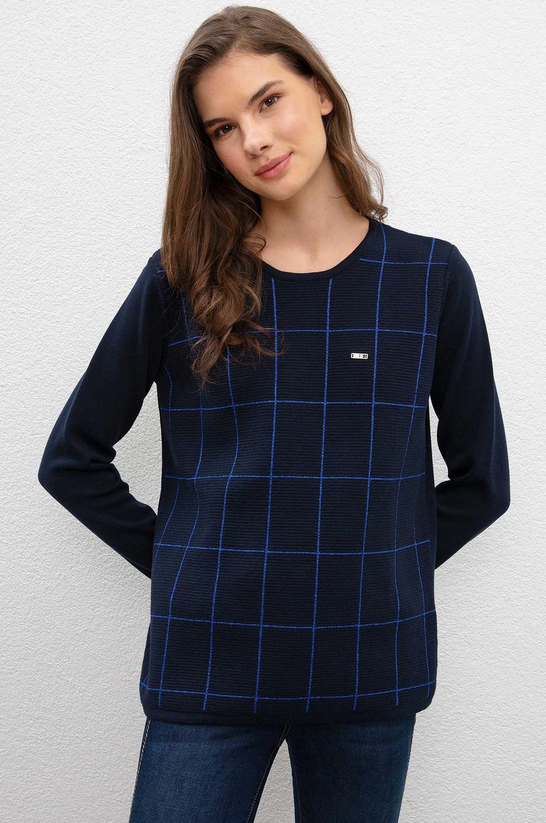 Kadın Lacivert Triko Kazak