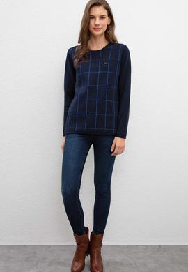 Kadın Lacivert Triko Kazak - 50206788002