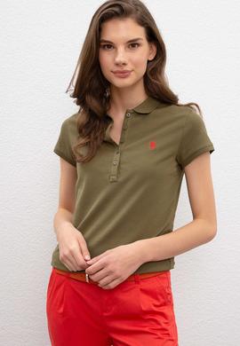 Kadın Haki Basic Tişört - 50202756012