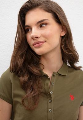 Kadın Haki Basic Tişört - 50202756012