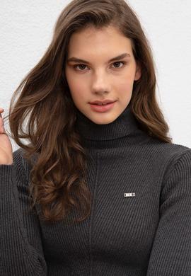 Kadın Gri Triko Elbise - 50209481001