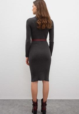 Kadın Gri Triko Elbise - 50209481001