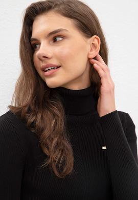 Kadın Siyah Triko Elbise - 50209481008