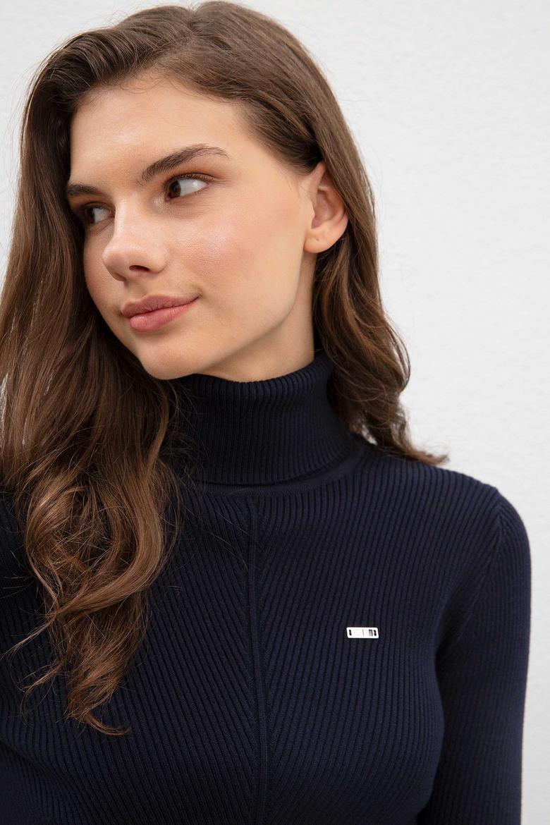 Kadın Lacivert Triko Elbise - 50209481028