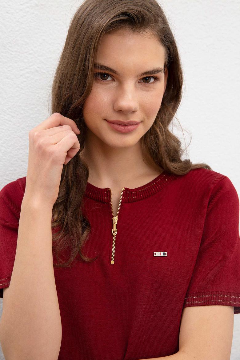 Kadın Kırmızı Triko Elbise - 50206871009