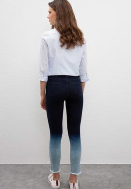 Kadın Mavi Jean Pantolon - 50202837002