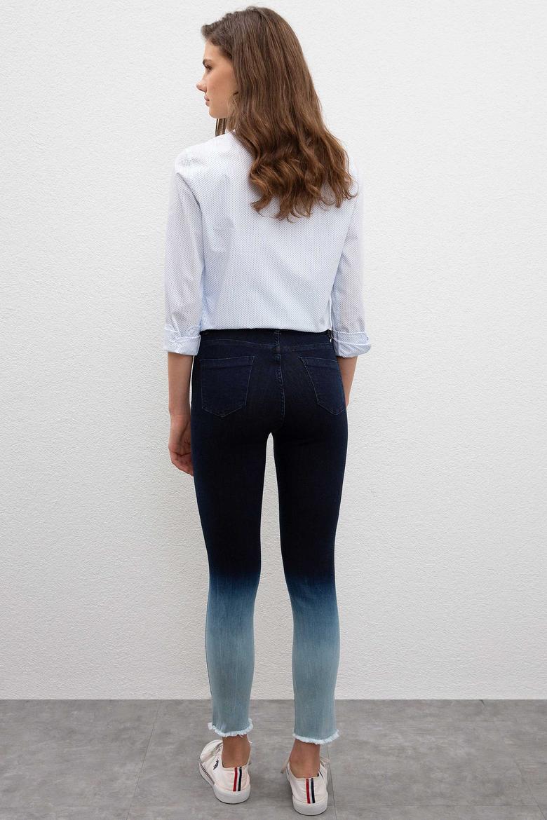 Kadın Mavi Jean Pantolon - 50202837002