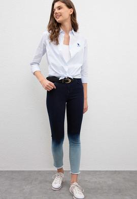 Kadın Mavi Jean Pantolon - 50202837002