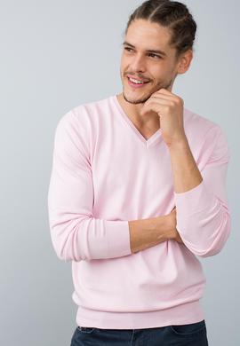 Erkek Pembe Triko Kazak - 50187238046