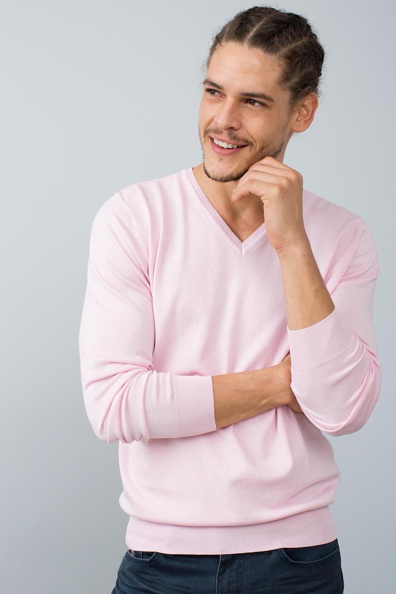 Erkek Pembe Triko Kazak - 50187238046