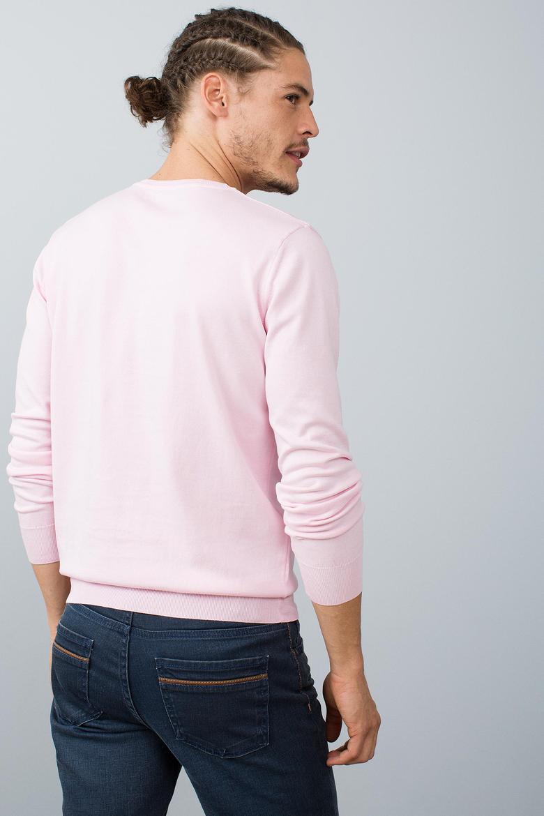 Erkek Pembe Triko Kazak - 50187238046