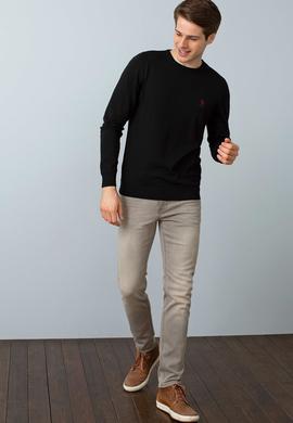 Erkek Siyah Triko Kazak Basic - 50192668032