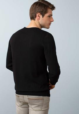 Erkek Siyah Triko Kazak Basic - 50192668032