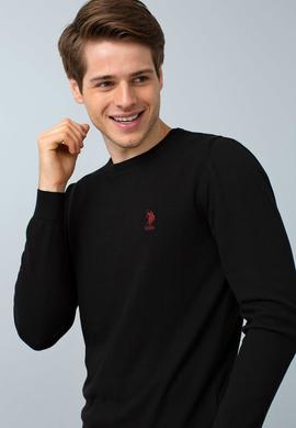 Erkek Siyah Triko Kazak Basic - 50192668032