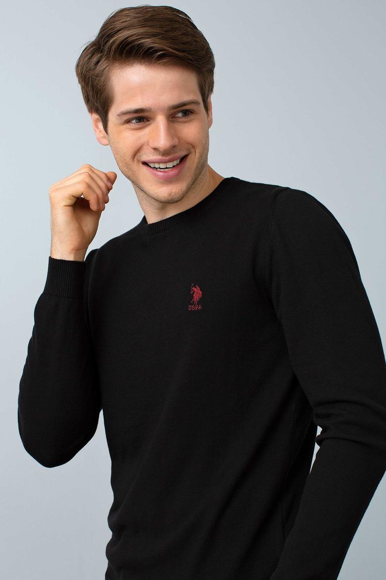 Erkek Siyah Triko Kazak Basic - 50192668032