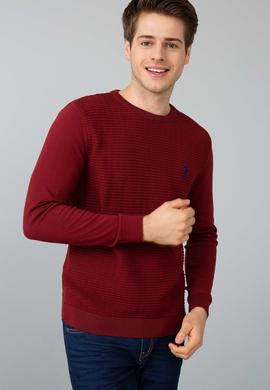 Erkek Kırmızı Triko Kazak - 50192671033