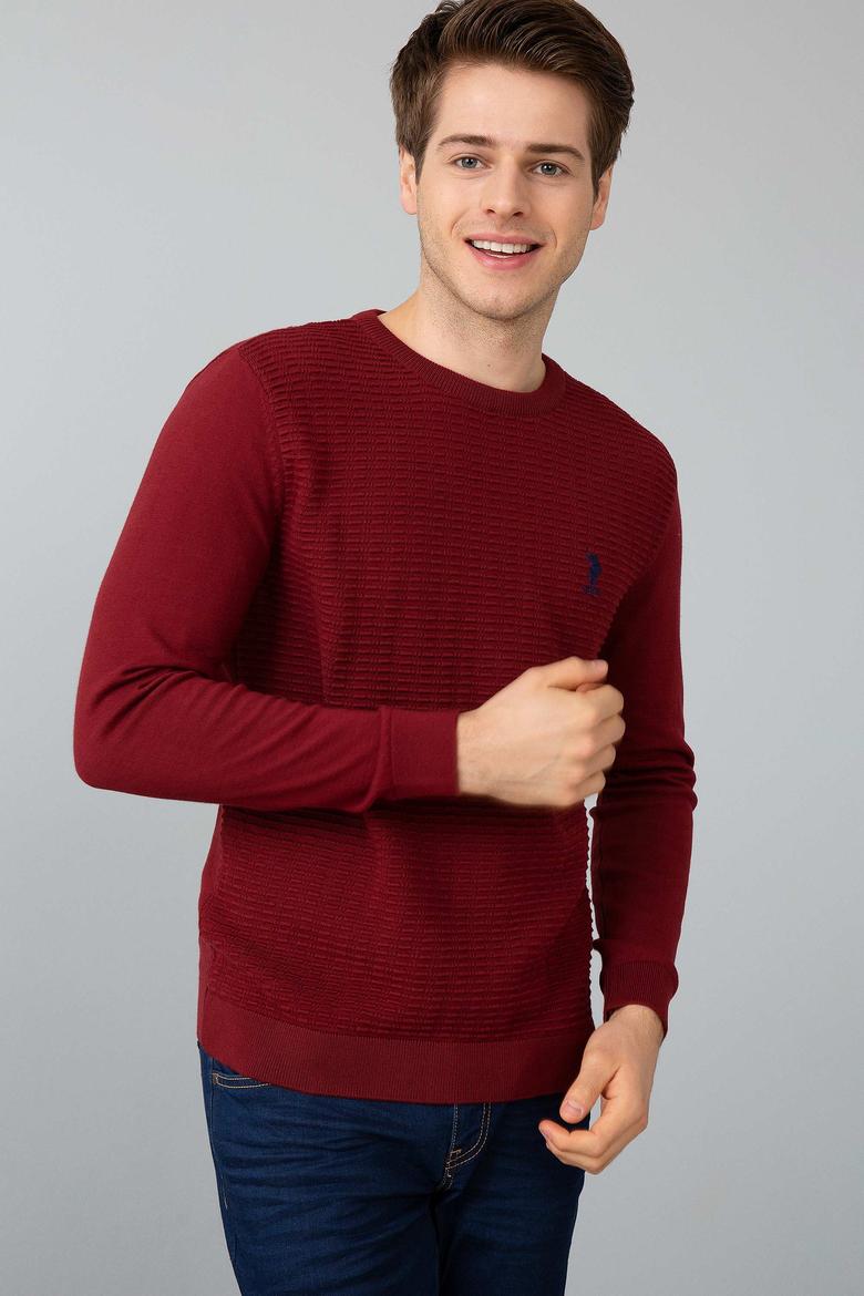 Erkek Kırmızı Triko Kazak