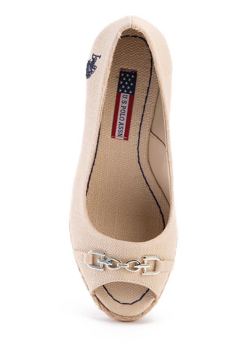 Kadın Beyaz Dolgu Topuklu Ayakkabı - 50201836017