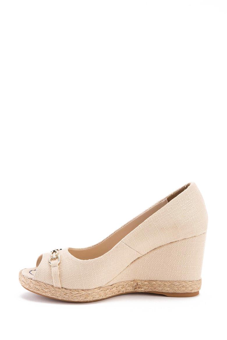 Kadın Beyaz Dolgu Topuklu Ayakkabı - 50201836017