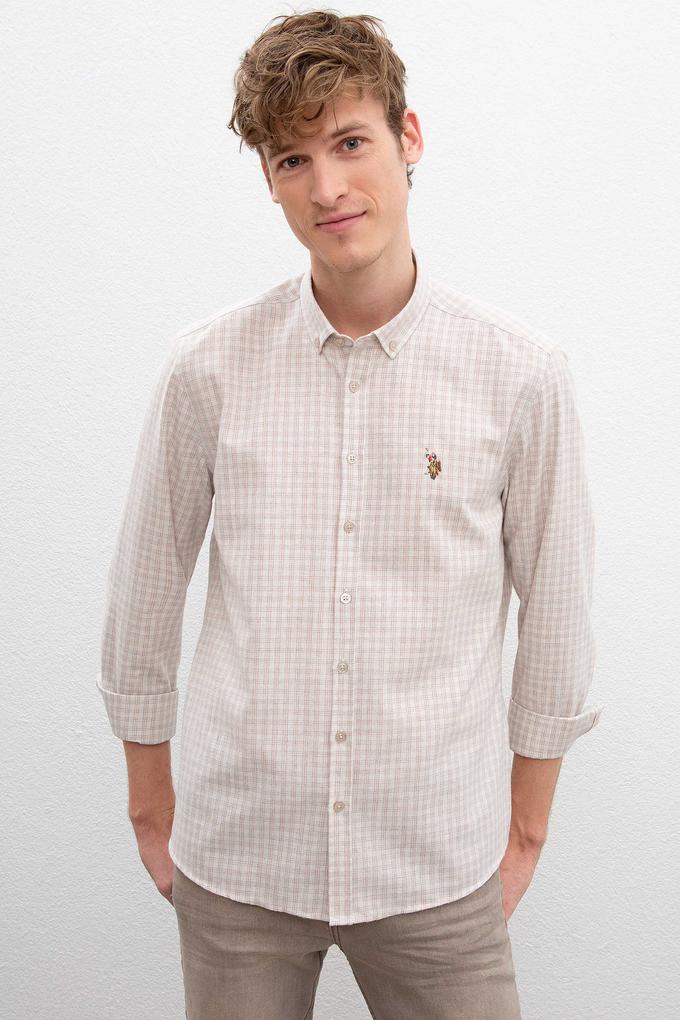 Erkek Beyaz Gömlek Uzunkol