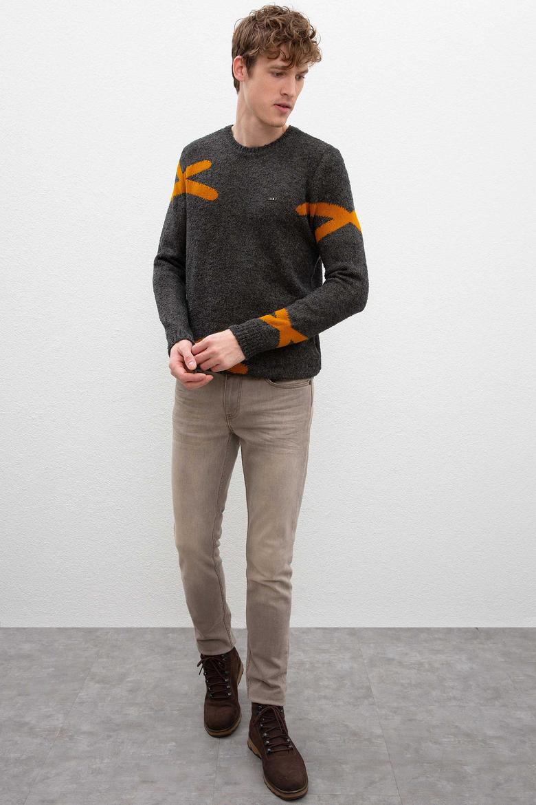 Erkek Antrasit Melanj Kazak - 50207538033