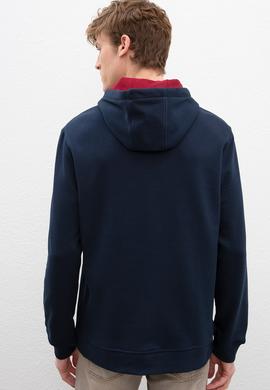 Erkek Lacivert Kapüşonlu Sweatshirt - 50207619001