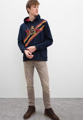 Erkek Lacivert Kapüşonlu Sweatshirt - 50207619001