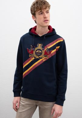 Erkek Lacivert Kapüşonlu Sweatshirt - 50207619001