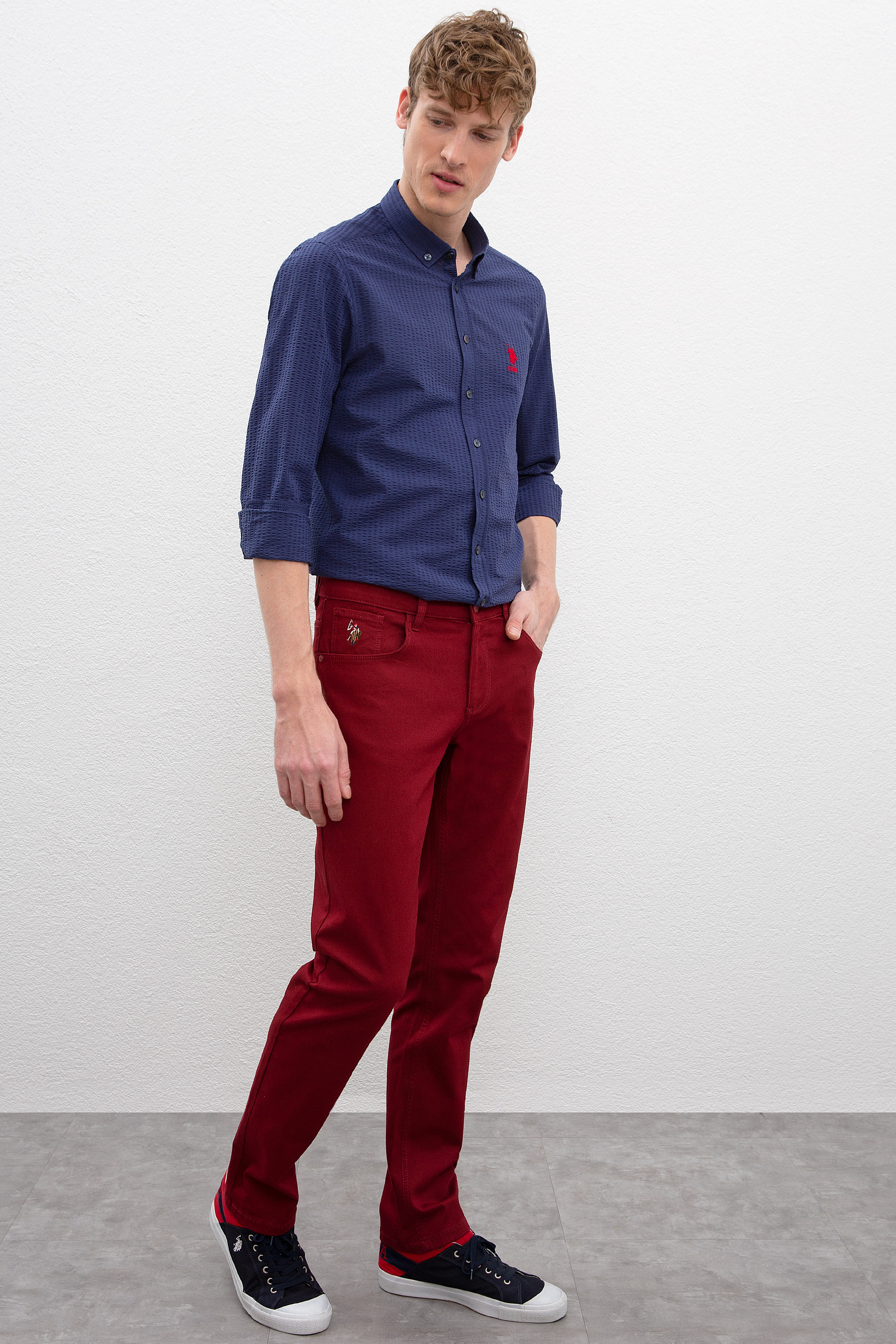 Erkek Kırmızı Chinos - Image 2
