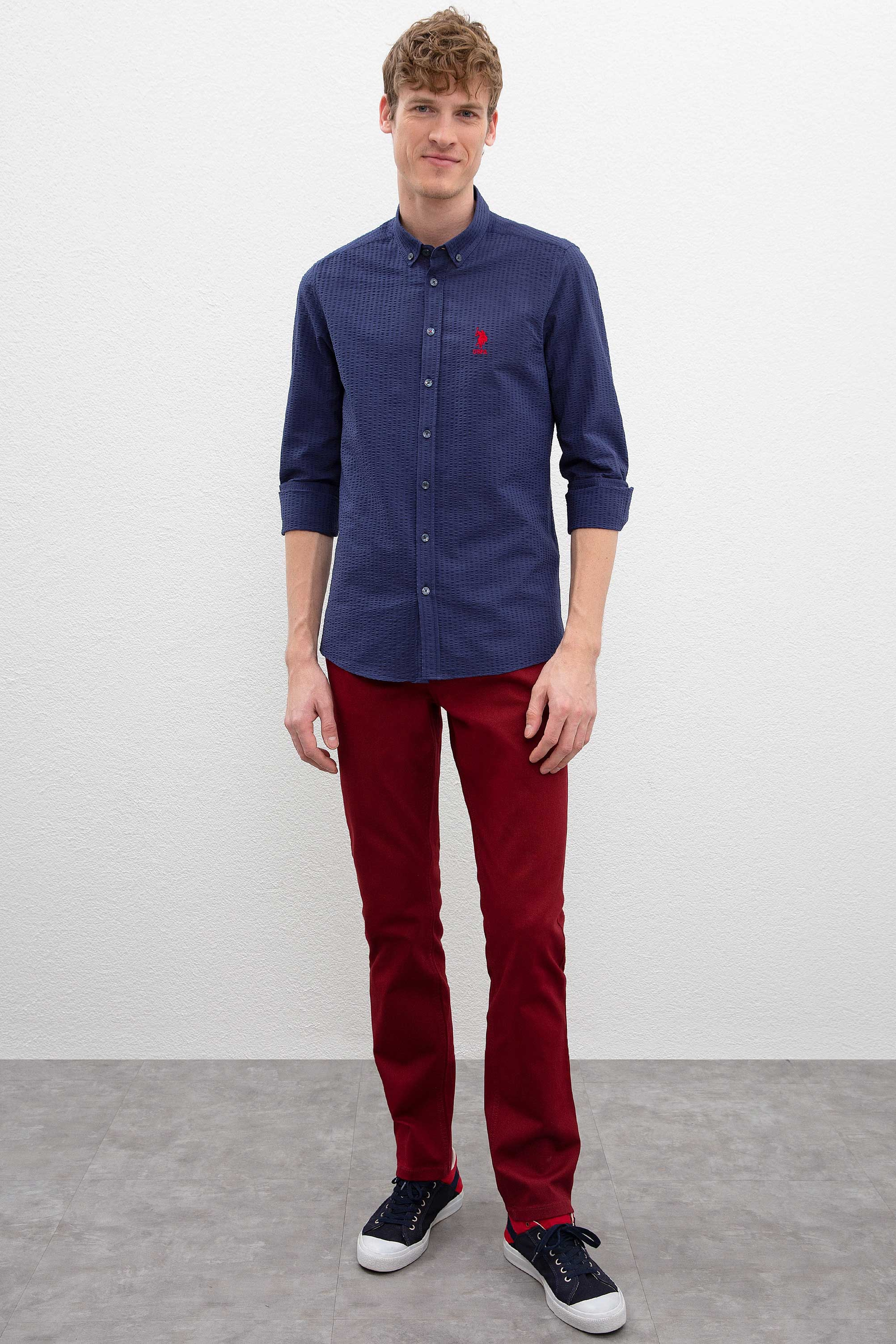 Erkek Kırmızı Chinos - Image 1