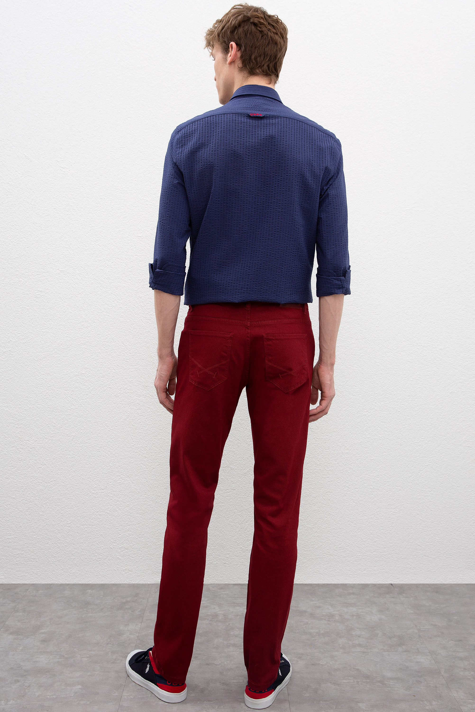 Erkek Kırmızı Chinos - Image 3