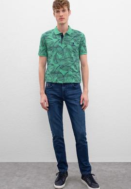 Erkek Mavi Denim Pantolon - 50199735015