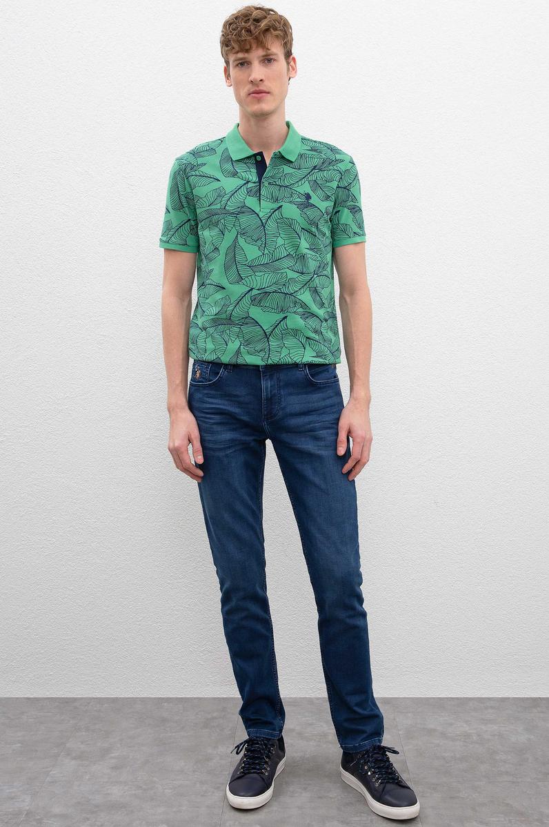 Erkek Mavi Denim Pantolon