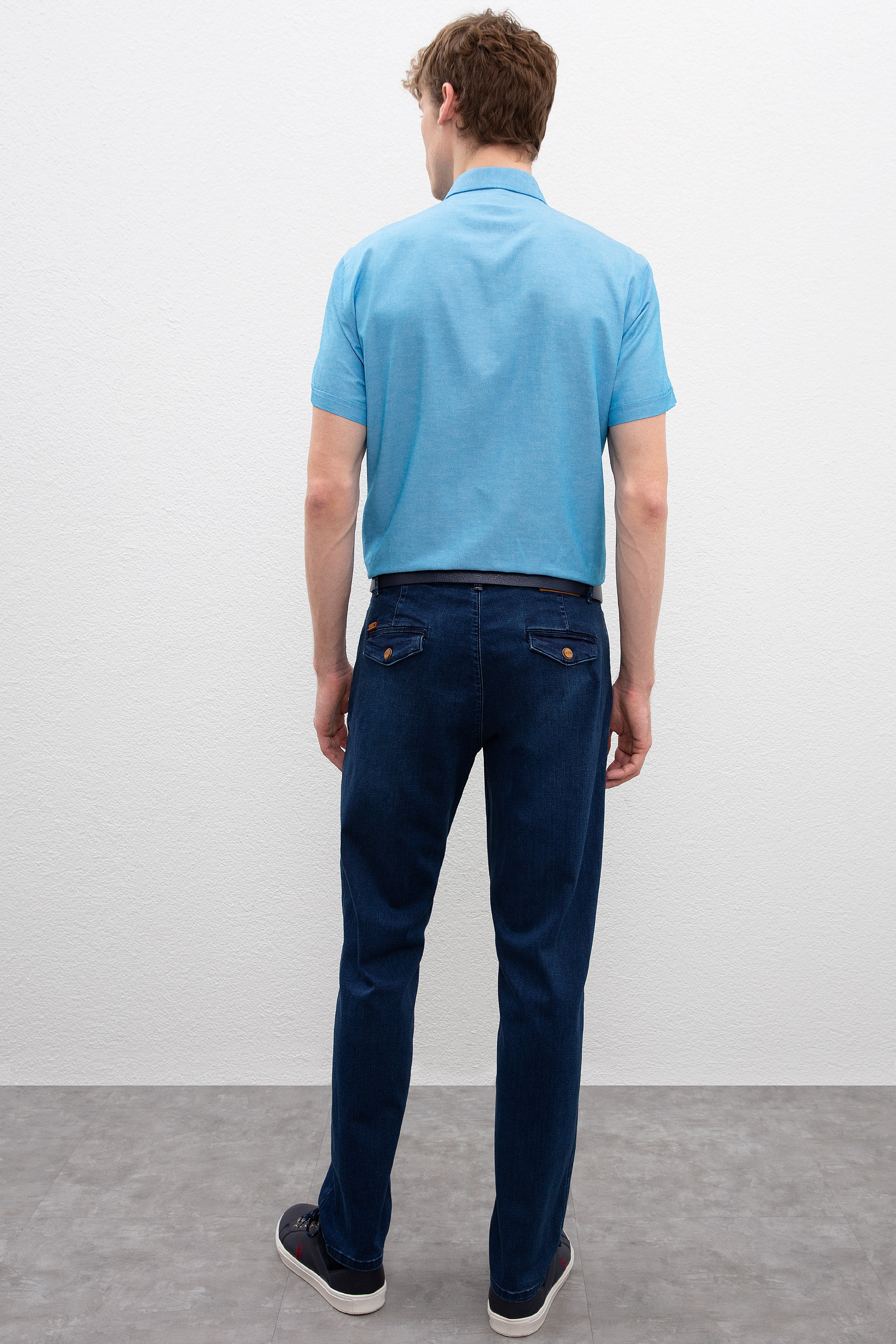 Erkek Mavi Denim Pantolon - Image 3