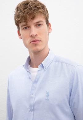 Erkek Mavi Gömlek Uzunkol - 50221340011