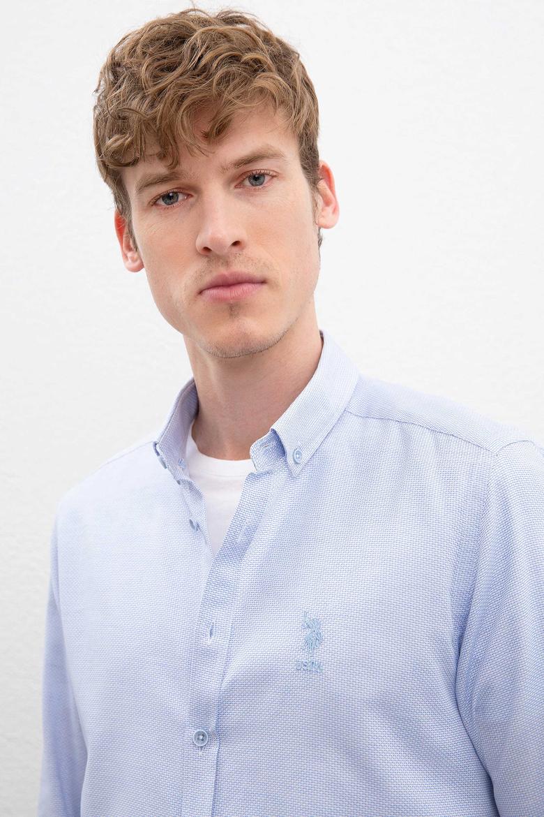 Erkek Mavi Gömlek Uzunkol - 50221340011